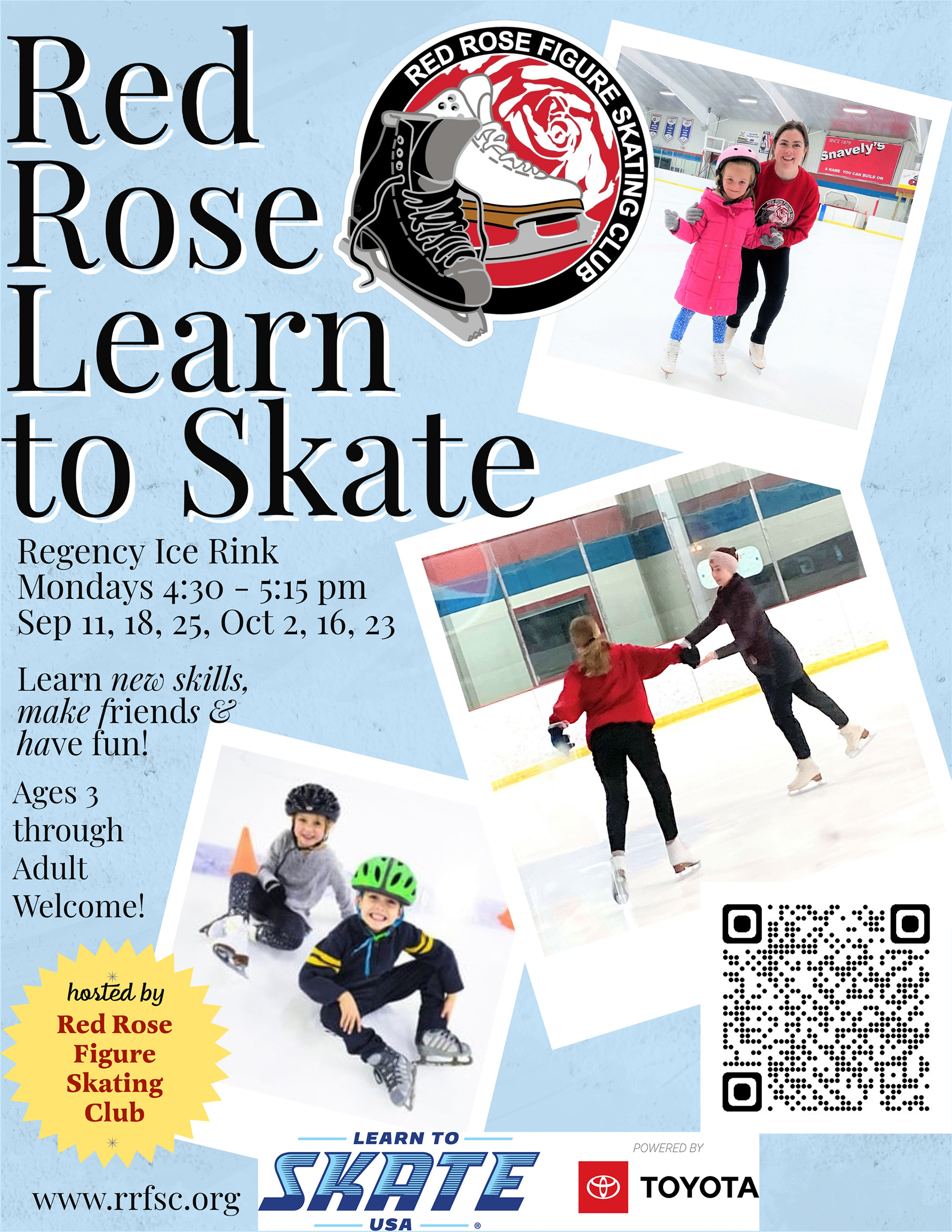 Red Rose Learn-to-Skate USA Program At REGENCY ICE RINK