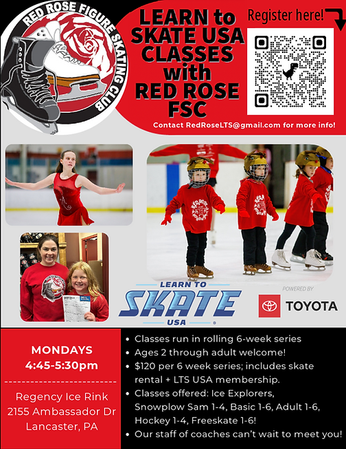 Red Rose Learn-to-Skate USA Program At REGENCY ICE RINK